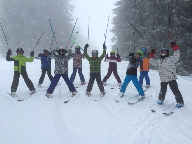 Skilager Gruppe unterwegs